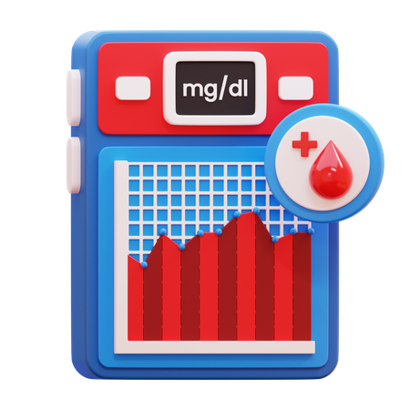 Diabetes Graph  3D Icon