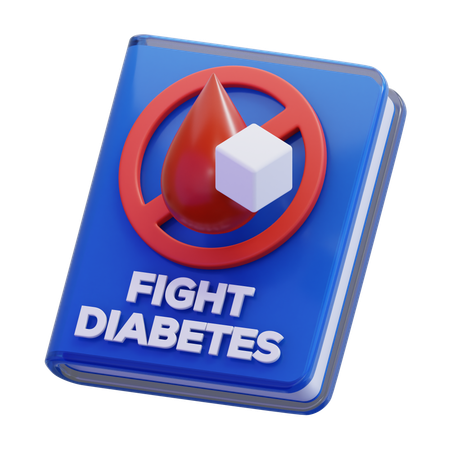 Livro sobre diabetes  3D Icon