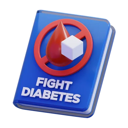 Livro sobre diabetes  3D Icon