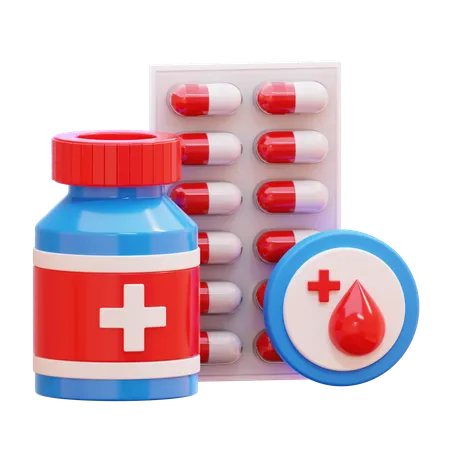 Medicação para diabetes  3D Icon