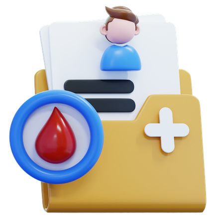 Diabetes Patient File  3D Icon