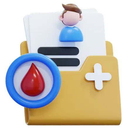 Diabetes Patient File  3D Icon