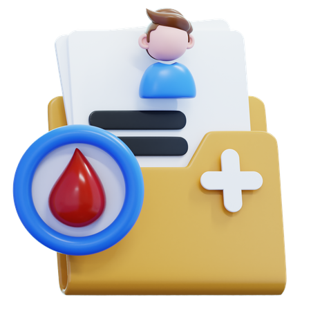 Diabetes-Patientenakte  3D Icon