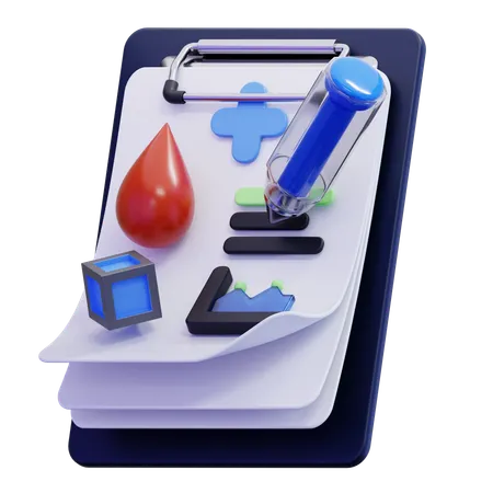 Relatório de diabetes  3D Icon