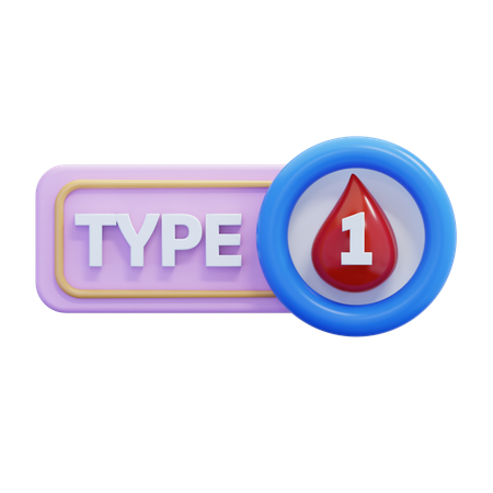 Diabetes tipo 1  3D Icon