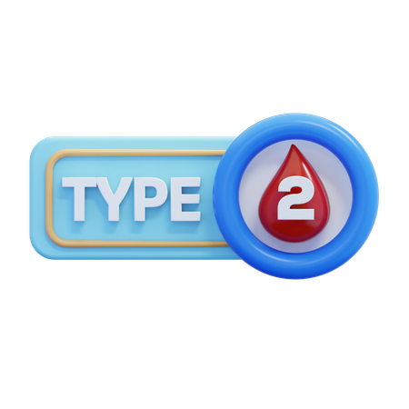 Diabetes tipo 2  3D Icon