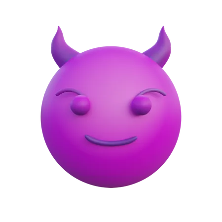 Visage du diable souriant  3D Emoji