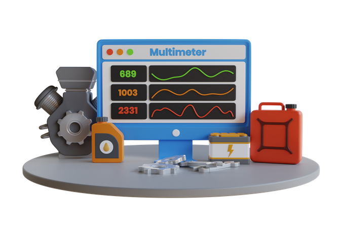 Diagnostic moteur de voiture  3D Icon
