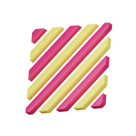 Diagonal Abstract Shape  3D Icon