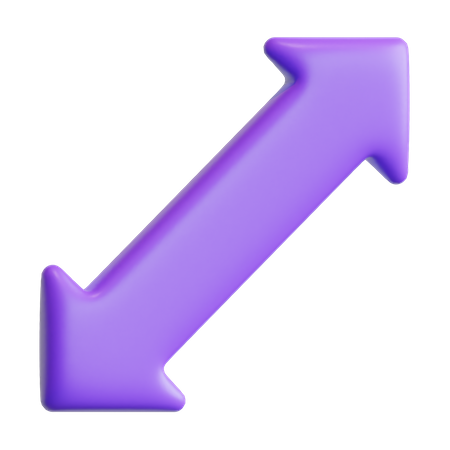 Diagonal arrow  3D Icon