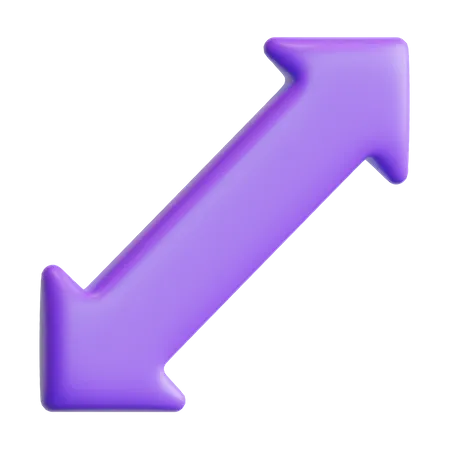 Diagonal arrow  3D Icon