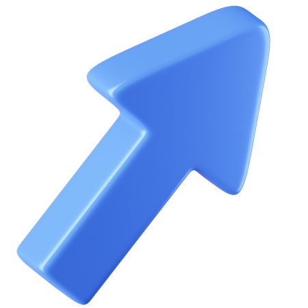 Diagonal Arrow Up-Right  3D Icon