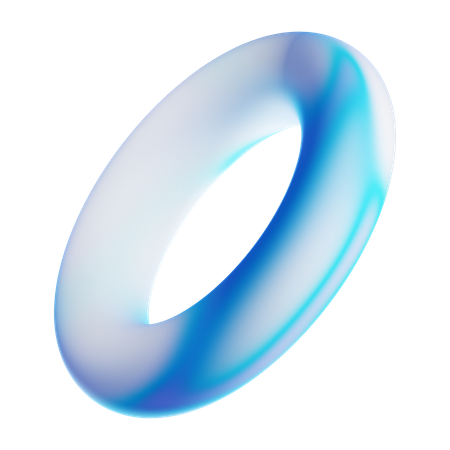 Diagonal aufgeblasener Kreisrand  3D Icon