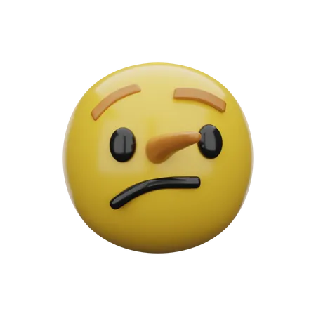 Schräger Mund  3D Emoji