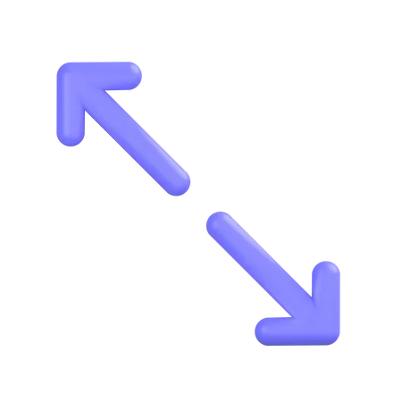 Diagonal-resize  3D Icon