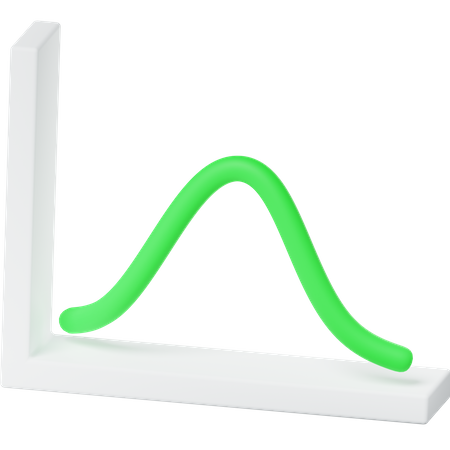 Diagram Curve  3D Icon