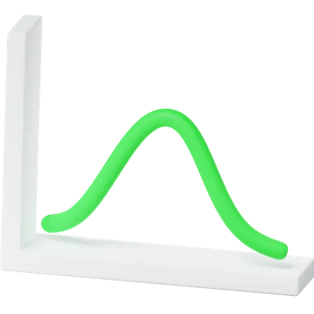 Diagram Curve  3D Icon
