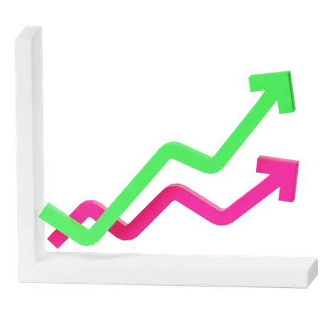 Diagram Line  3D Icon