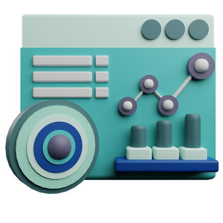 Diagram target  3D Icon