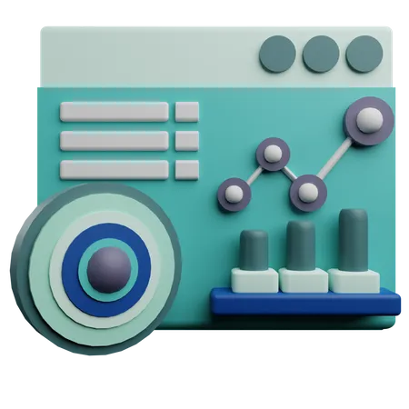 Diagram target  3D Icon