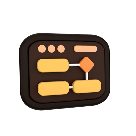 Diagrama de algoritmo  3D Icon