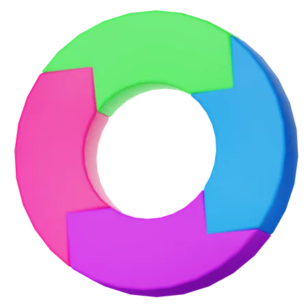 Diagrama circular  3D Icon