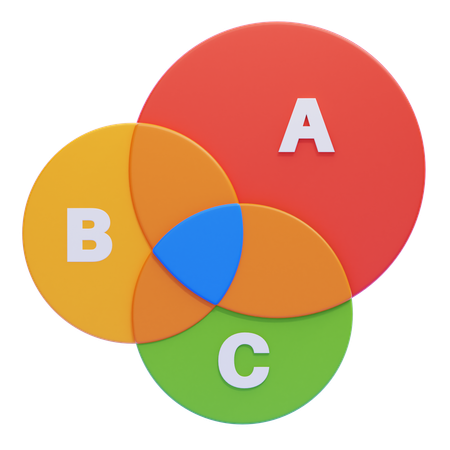 Diagrama de Venn  3D Icon