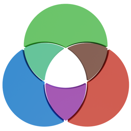 Diagrama de Venn  3D Icon