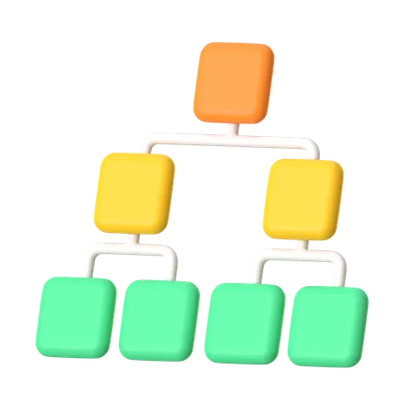 Diagrama de árbol  3D Icon