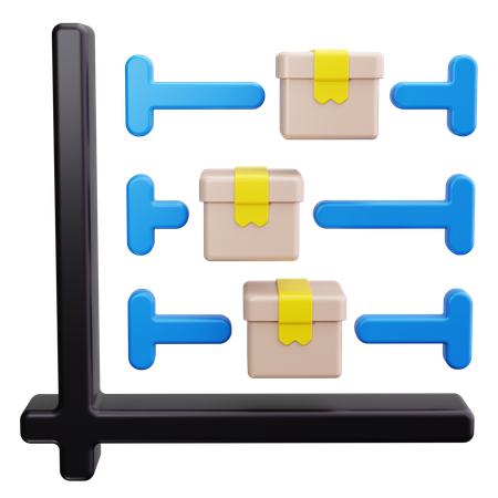 Diagrama de caja  3D Icon