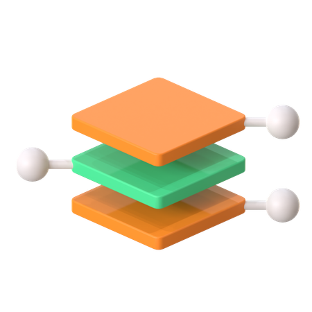 Diagrama de camadas  3D Icon