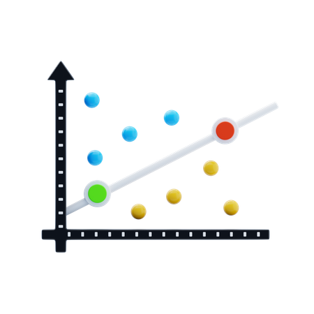 Gráfico de dispersión  3D Icon