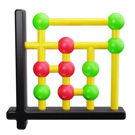 Gráfico de dispersión  3D Icon