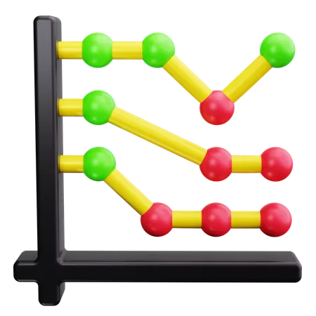 Gráfico de dispersión  3D Icon