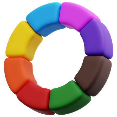 Diagrama de rosca de oito segmentos  3D Icon