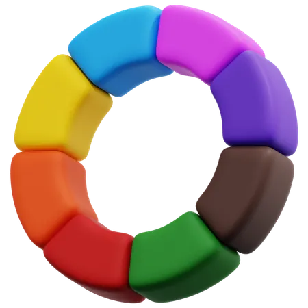 Diagrama de rosca de oito segmentos  3D Icon