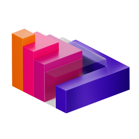 Diagrama de escalera  3D Icon