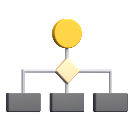 Diagrama de flujo  3D Icon