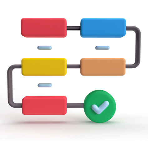 Diagrama de flujo  3D Icon