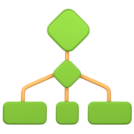 Diagrama de flujo  3D Icon