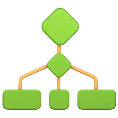 Diagrama de flujo  3D Icon