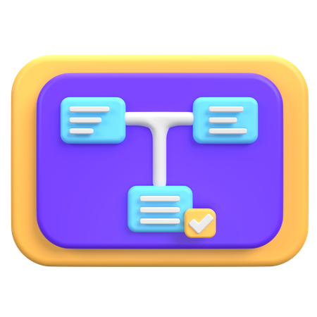 Diagrama de flujo  3D Icon