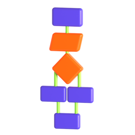 Diagrama de flujo  3D Icon