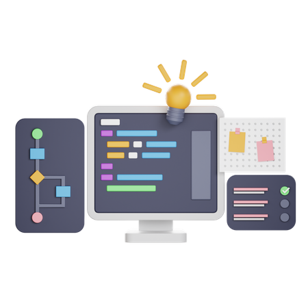 Diagrama de flujo  3D Icon