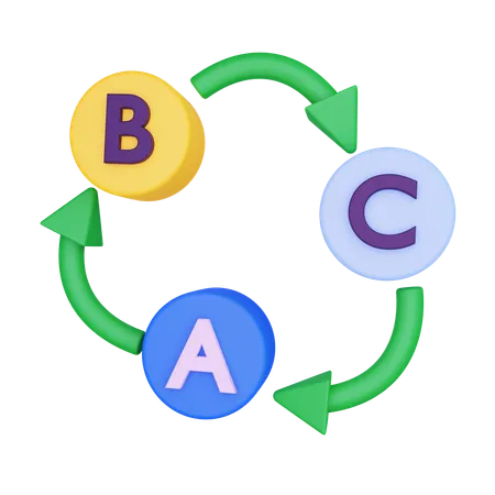 Diagrama de flujo  3D Icon