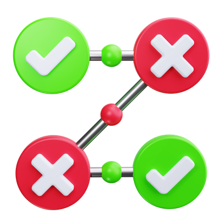 Diagrama de flujo  3D Icon