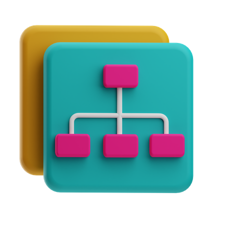 Diagrama de flujo  3D Icon