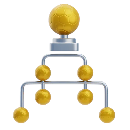 Diagrama de flujo de los playoffs de la copa mundial  3D Icon