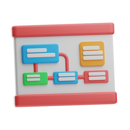 Diagrama de fluxo  3D Icon