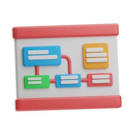 Diagrama de fluxo  3D Icon